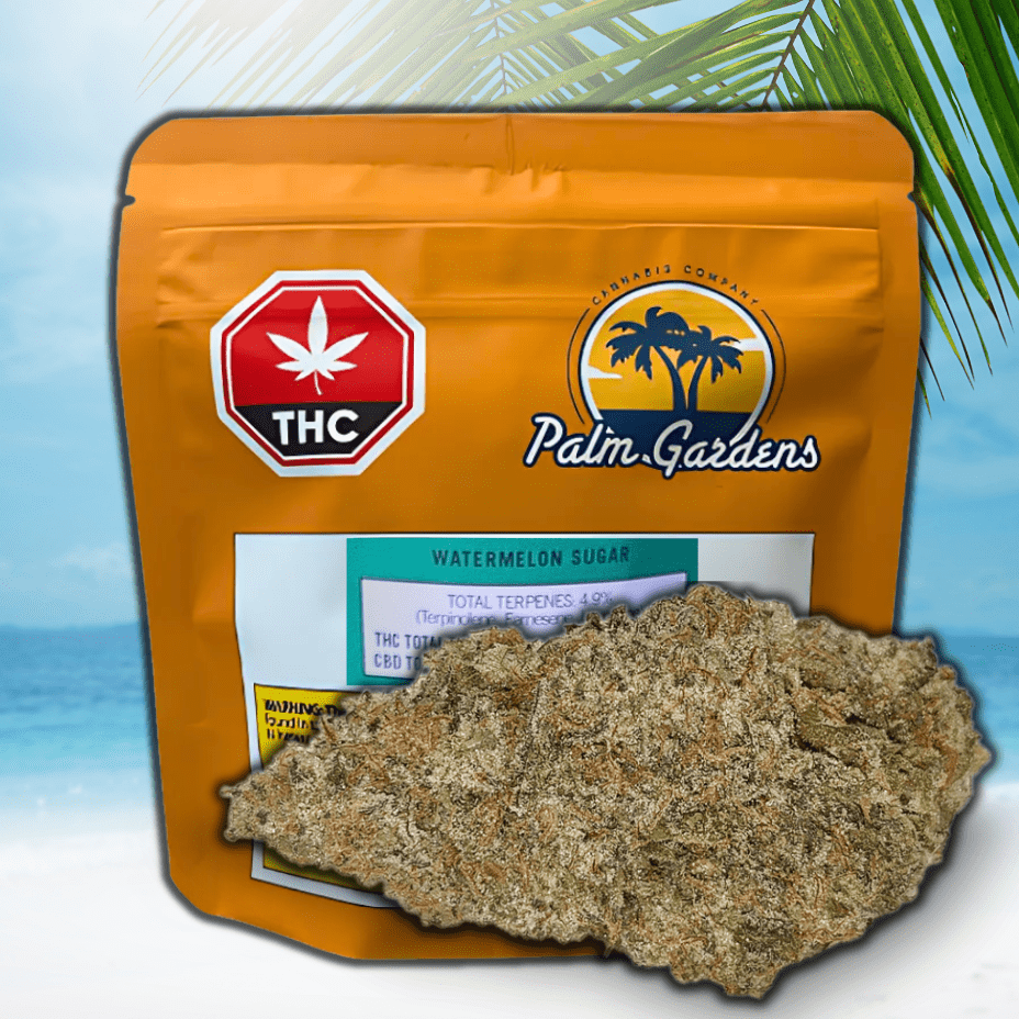 Palm Gardens Watermelon Sugar Flower - 15g Morden Vape SuperStore and Cannabis Manitoba Canada