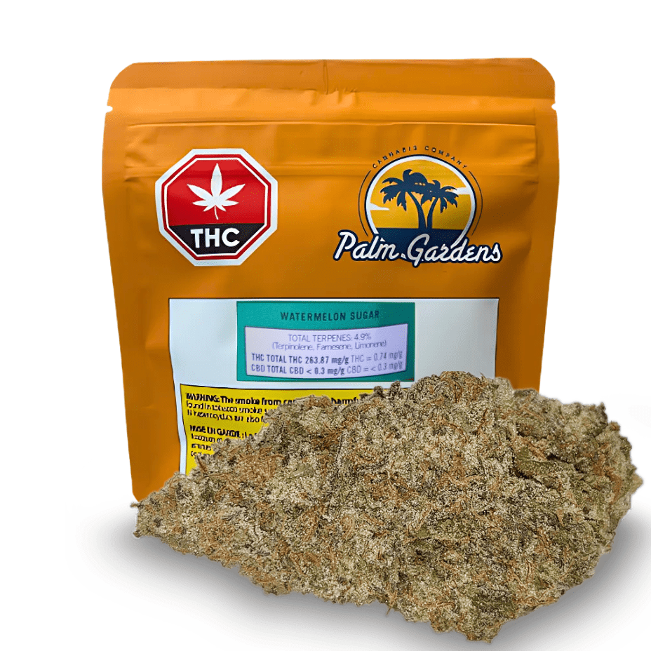 Palm Gardens Watermelon Sugar Flower - 15g Morden Vape SuperStore and Cannabis Manitoba Canada
