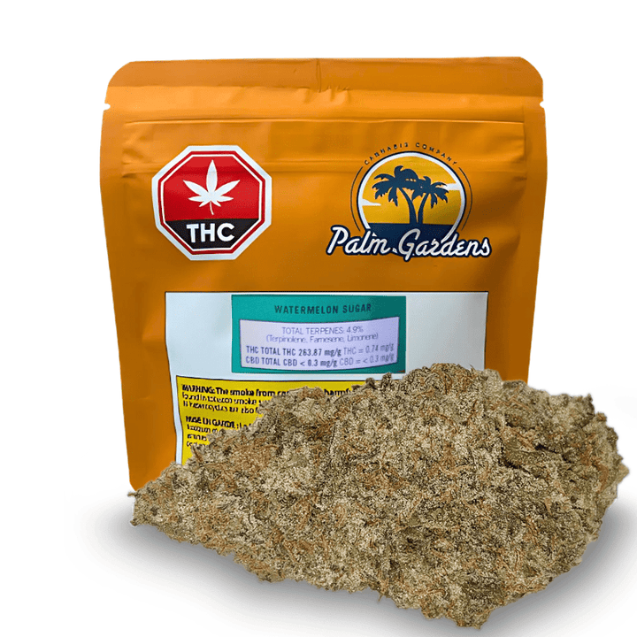 Palm Gardens Watermelon Sugar Flower - 15g Morden Vape SuperStore and Cannabis Manitoba Canada