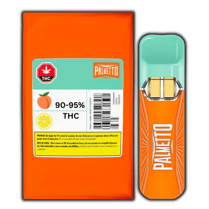 Palmetto Peach & Lemonade 3-in-1 Dual Chamber THC Disposable-1g 1g Morden Vape SuperStore and Cannabis Manitoba Canada
