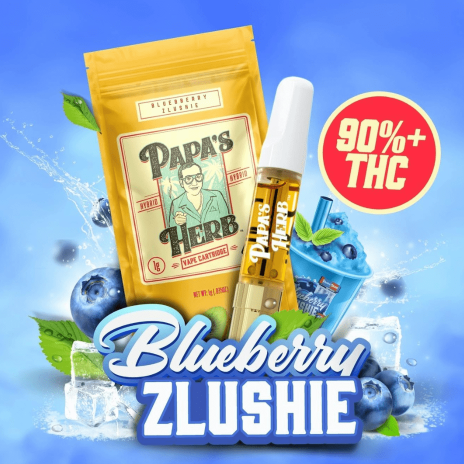 Papa's Herb Blueberry Zlshie Hybrid Cartridge-1g 1g Morden Vape SuperStore and Cannabis Manitoba Canada