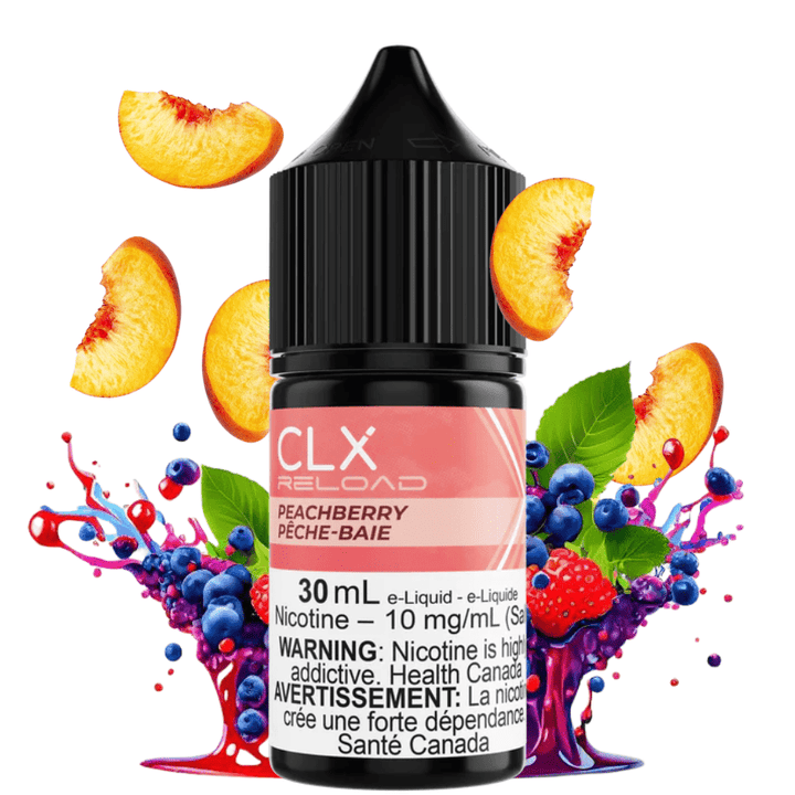 Peach Berry Salt by CLX Reload E-Liquid 30ml / 10mg Morden Vape SuperStore and Cannabis Manitoba Canada