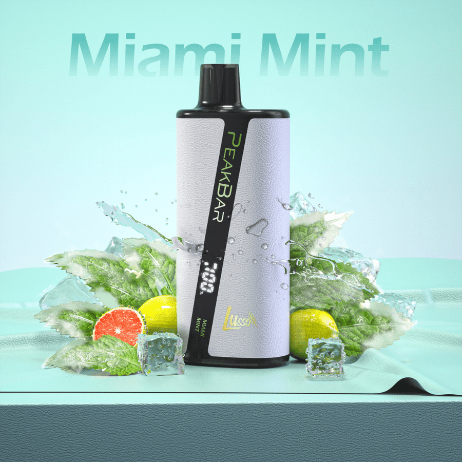 PeakBar Disposables 18ml / 20mg PeakBar Lusso 8200 Disposable Vape-Miami Mint-Morden Vape SuperStore