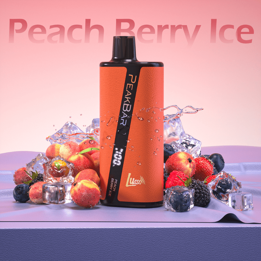 PeakBar Disposables 18ml / 20mg PeakBar Lusso 8200 Disposable Vape-Peach Berry Ice-Vape & Cannabis
