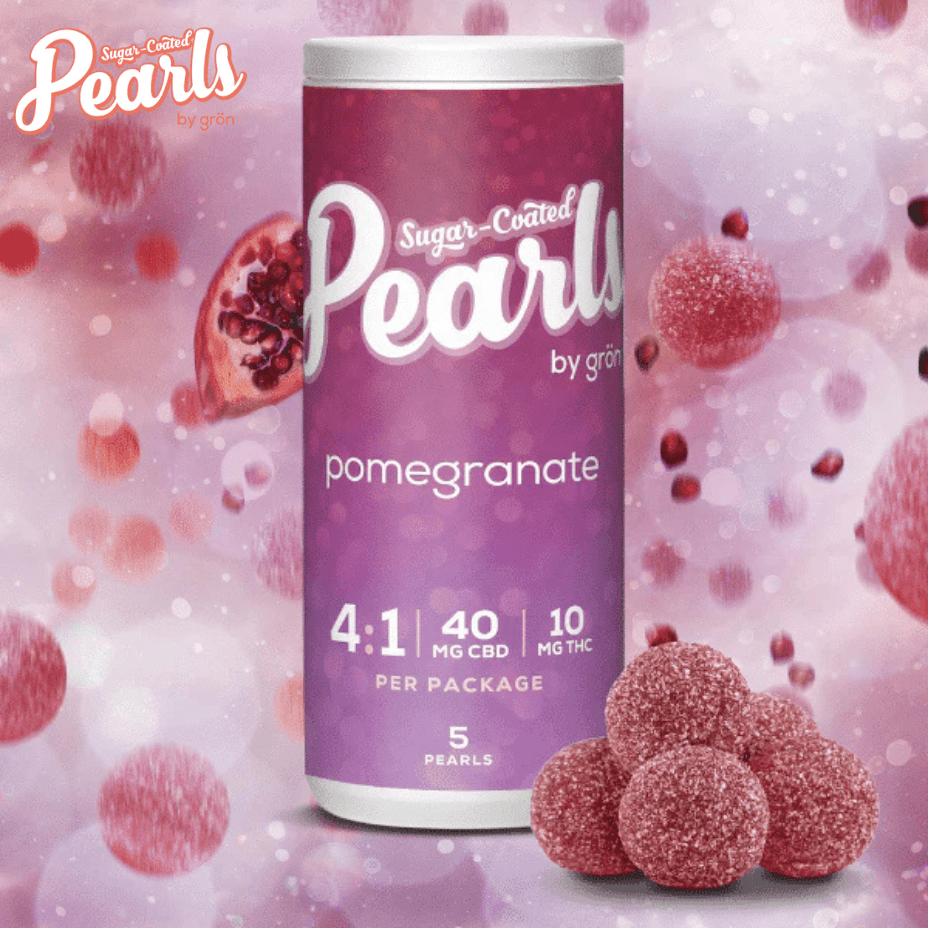 Pearl Pomegranate 4:1 CBD-THC Gummies Morden Vape SuperStore and Cannabis Manitoba Canada