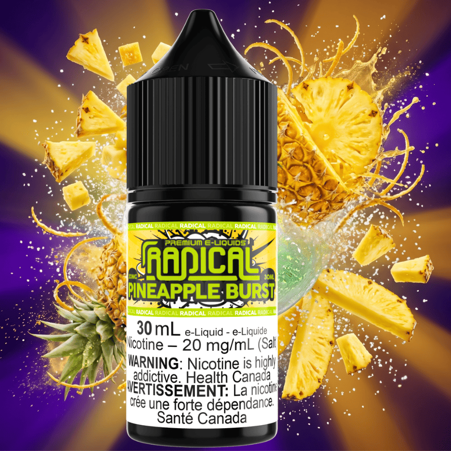 Pineapple Burst Salt Nic by Radical E-liquid 30mL / 12mg Morden Vape SuperStore and Cannabis Manitoba Canada