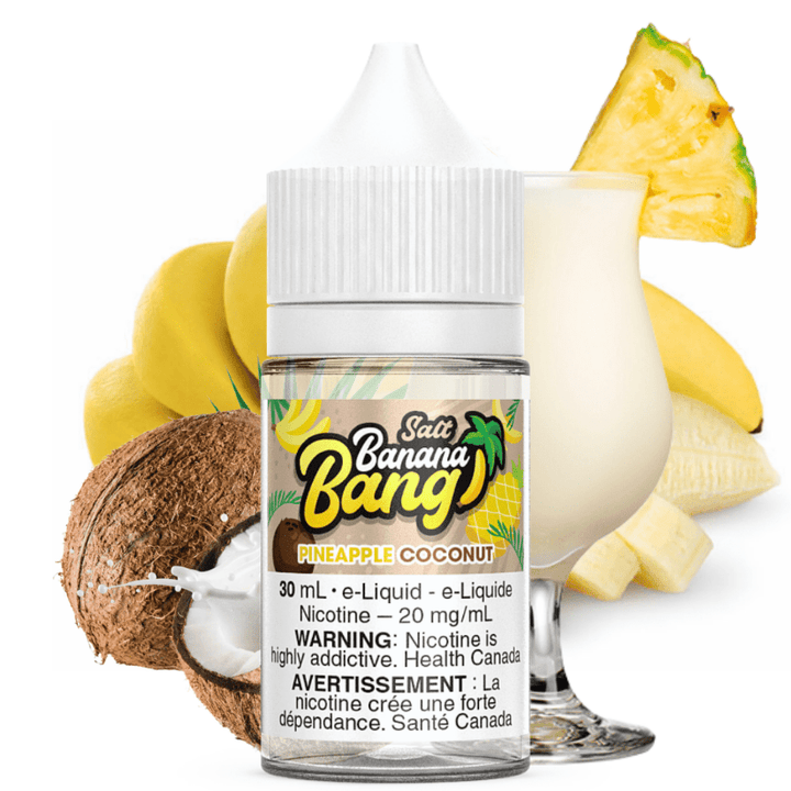 Pineapple Coconut Salt by Banana Bang E-Liquid Morden Vape SuperStore and Cannabis Manitoba Canada