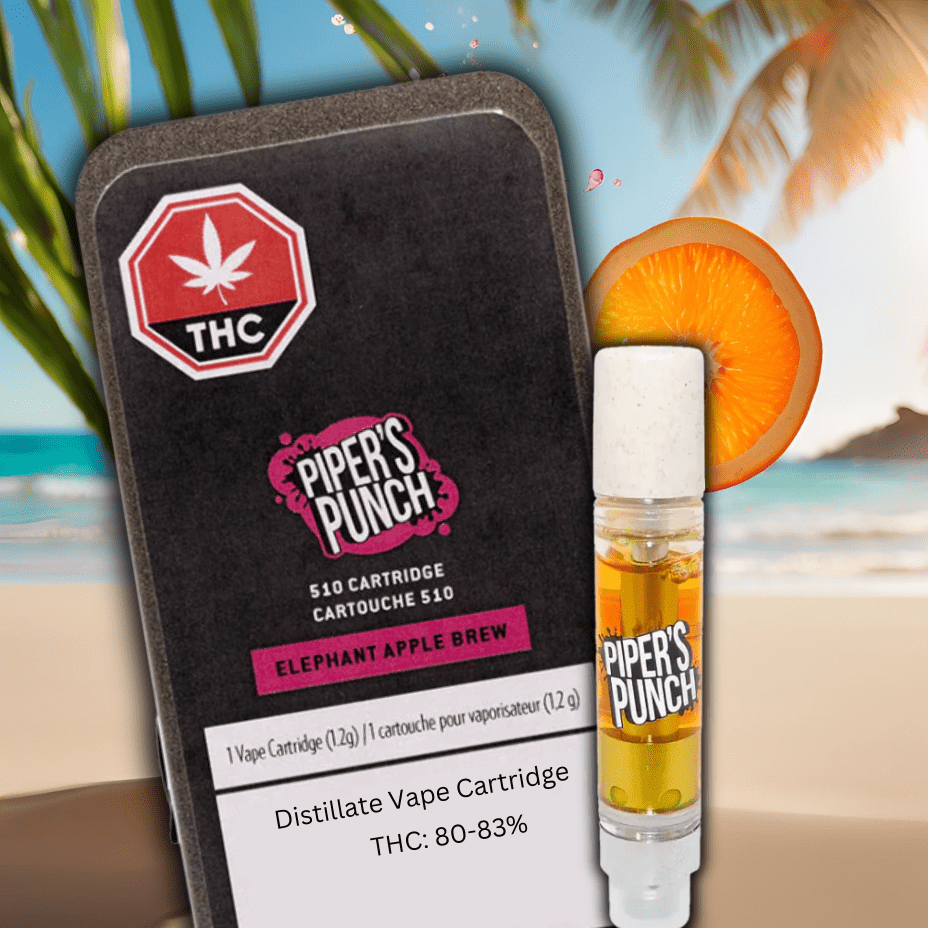 Piper's Punch Elephant Apple Brew Distillate Cartridge-1.2g 1.2g Morden Vape SuperStore and Cannabis Manitoba Canada