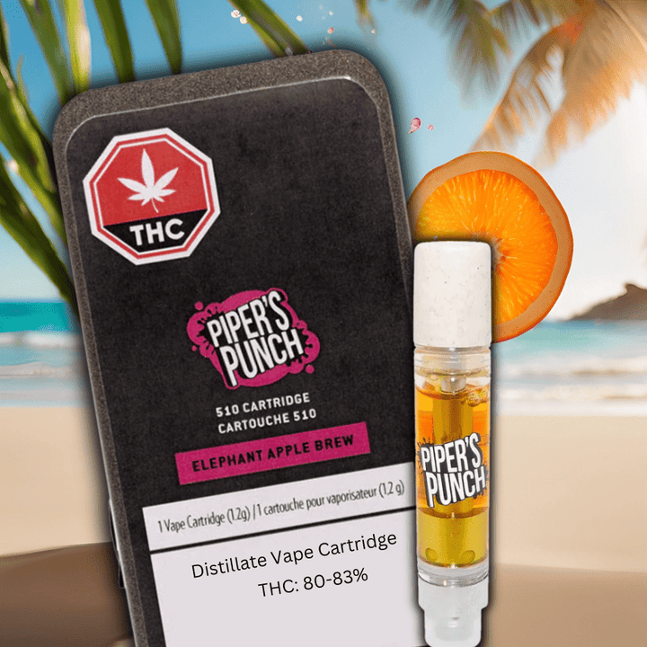 Piper's Punch Elephant Apple Brew Distillate Cartridge-1.2g 1.2g Morden Vape SuperStore and Cannabis Manitoba Canada