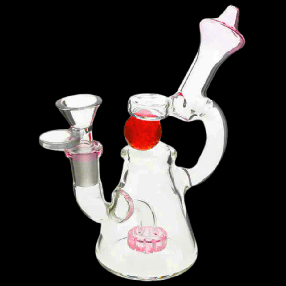 Plain Jane Marble Spinner Bubbler 6.5" 6.5" / Pink Morden Vape SuperStore and Cannabis Manitoba Canada