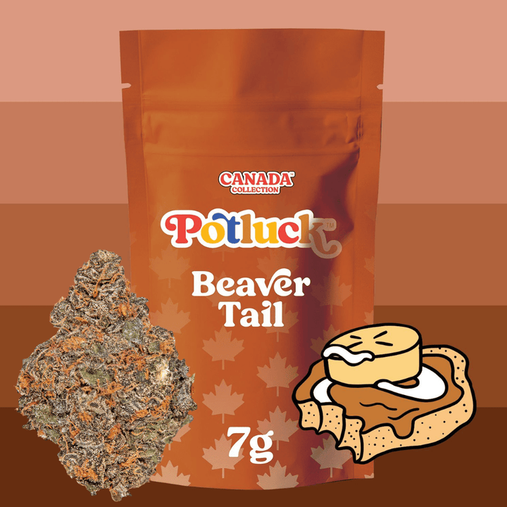 Potluck Beaver Tail Indica Flower - 7g Morden Vape SuperStore and Cannabis Manitoba Canada