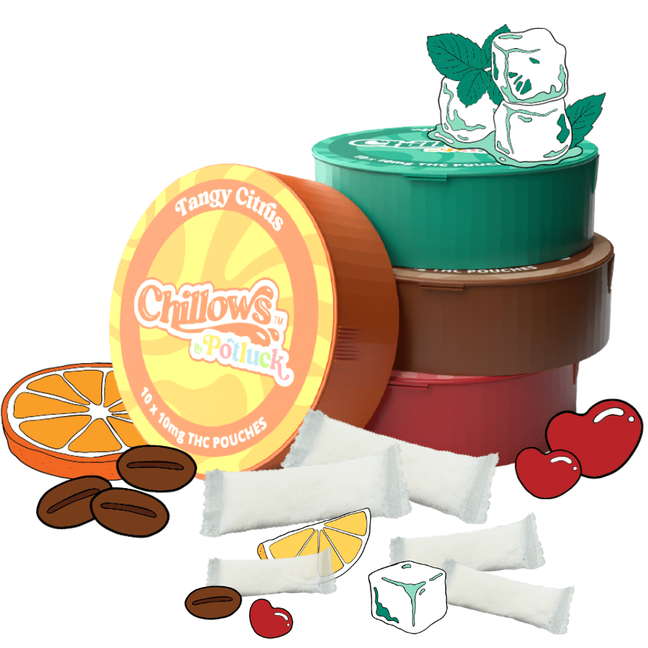 Potluck Chillows Tangy Citrus 10x10mg 10x10mg Morden Vape SuperStore and Cannabis Manitoba Canada