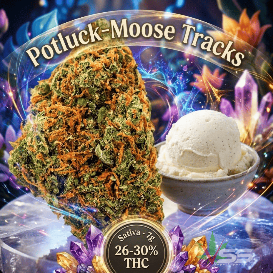 Potluck Moose Tracks Sativa Flower-7g Morden Vape SuperStore and Cannabis Manitoba Canada