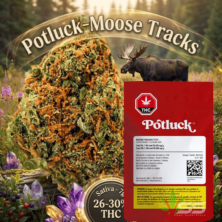 Potluck Moose Tracks Sativa Flower-7g Morden Vape SuperStore and Cannabis Manitoba Canada