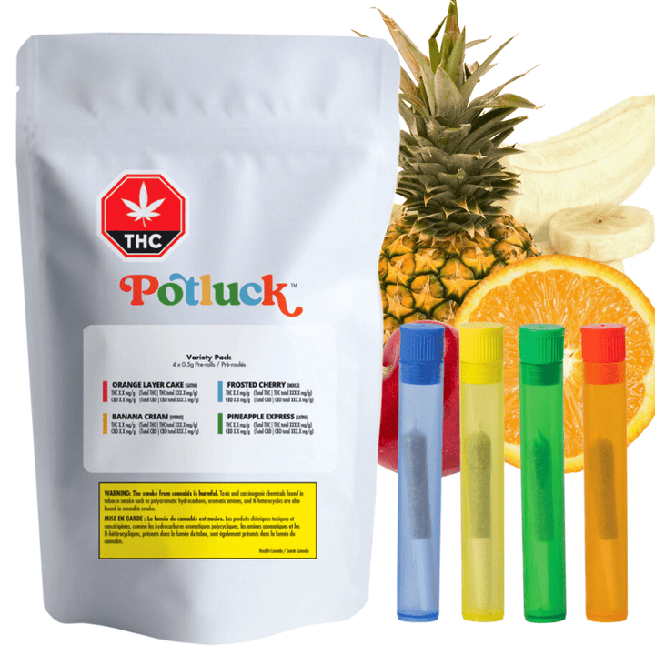 Potluck Pre-Rolls 4x0.5g Potluck Pre-Roll Taster Pack-4x0.5g-Morden Vape & Cannabis Dispensary 