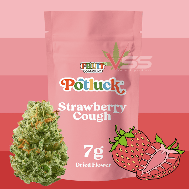 Potluck Strawberry Cough Sativa Flower - 7g Morden Vape SuperStore and Cannabis Manitoba Canada
