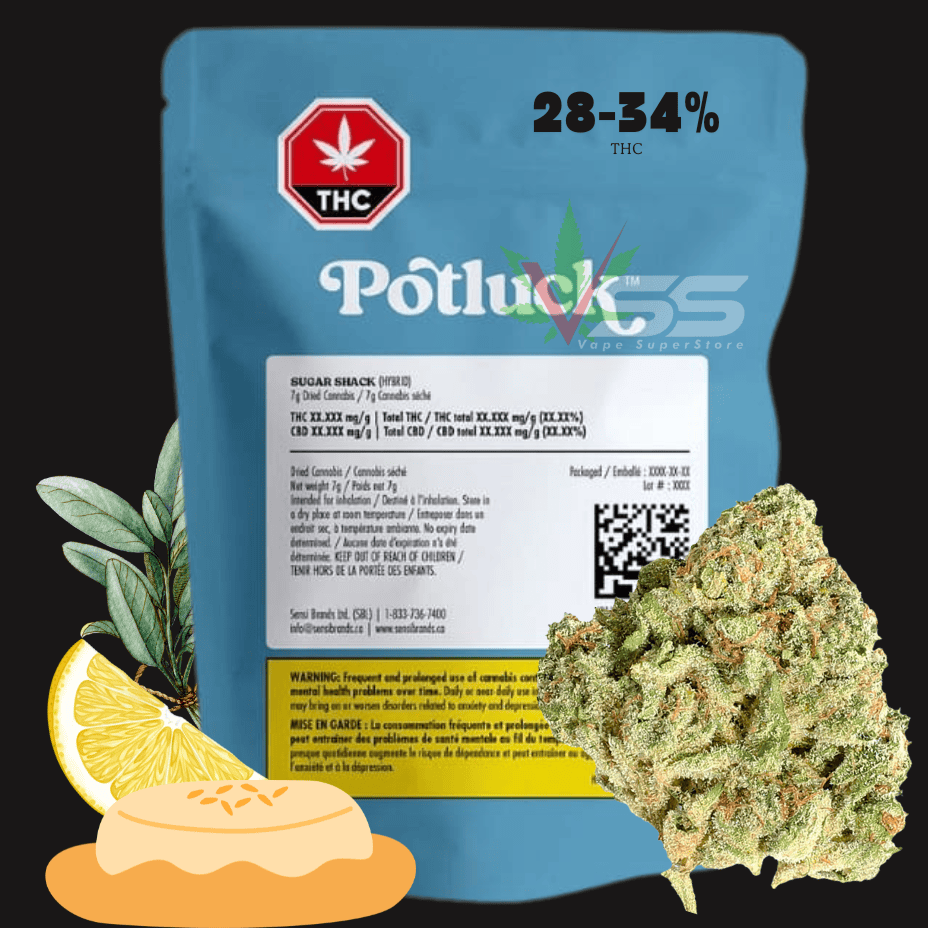 Potluck Sugar Shack Flower - 7g Morden Vape SuperStore and Cannabis Manitoba Canada
