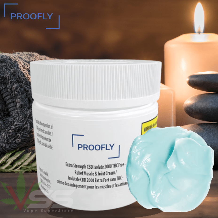 Proofly - Extra Strength CBD Isolate 2000mg Relief Cream - 100g Morden Vape SuperStore and Cannabis Manitoba Canada