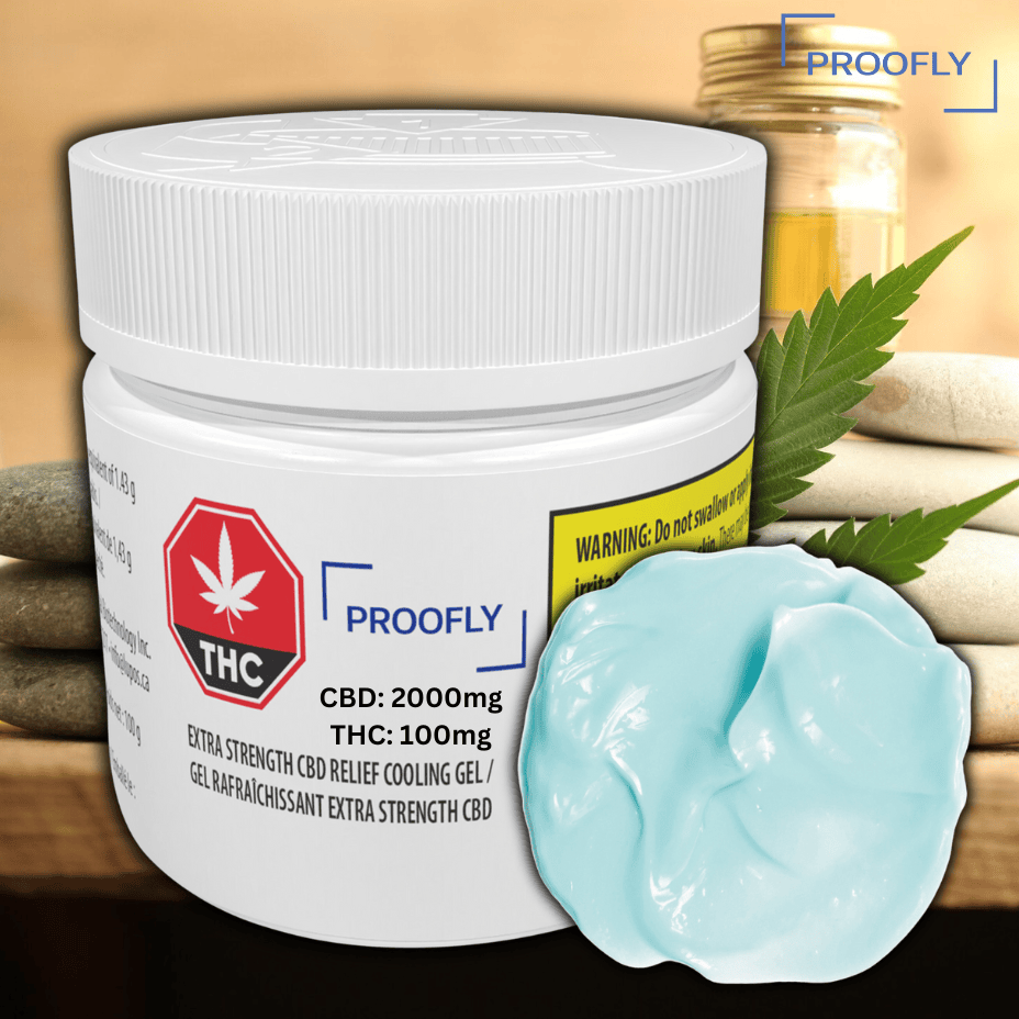Proofly - Extra Strength CBD Relief Cooling Gel - 100g Morden Vape SuperStore and Cannabis Manitoba Canada