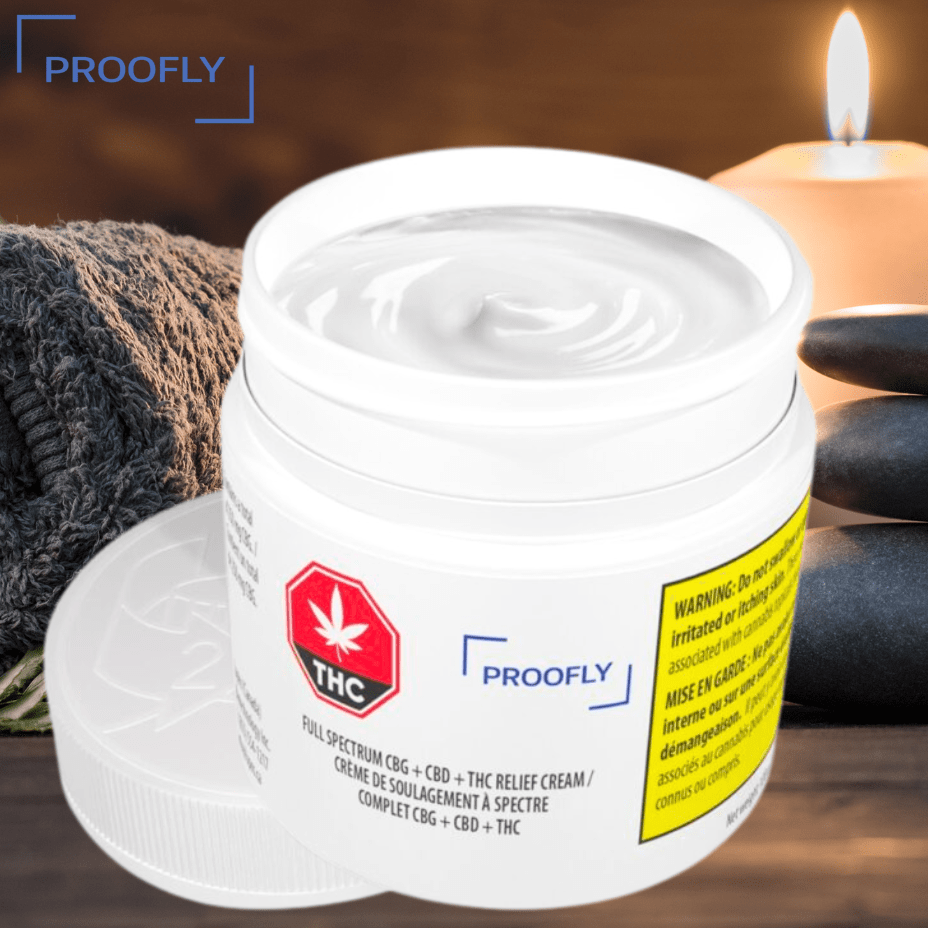 Proofly - Full Spectrum CBG + CBD + THC Relief Cream - 100g Morden Vape SuperStore and Cannabis Manitoba Canada