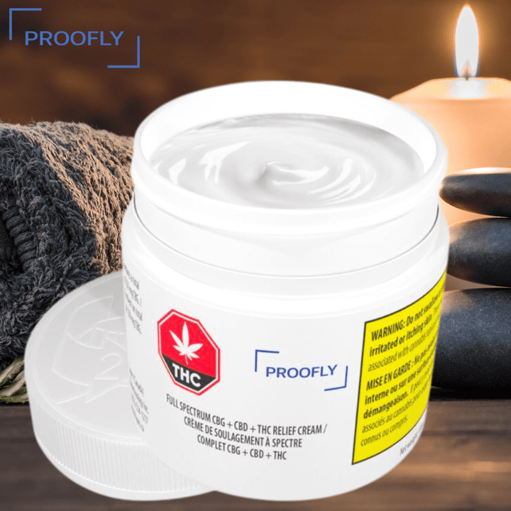 Proofly - Full Spectrum CBG + CBD + THC Relief Cream - 100g Morden Vape SuperStore and Cannabis Manitoba Canada