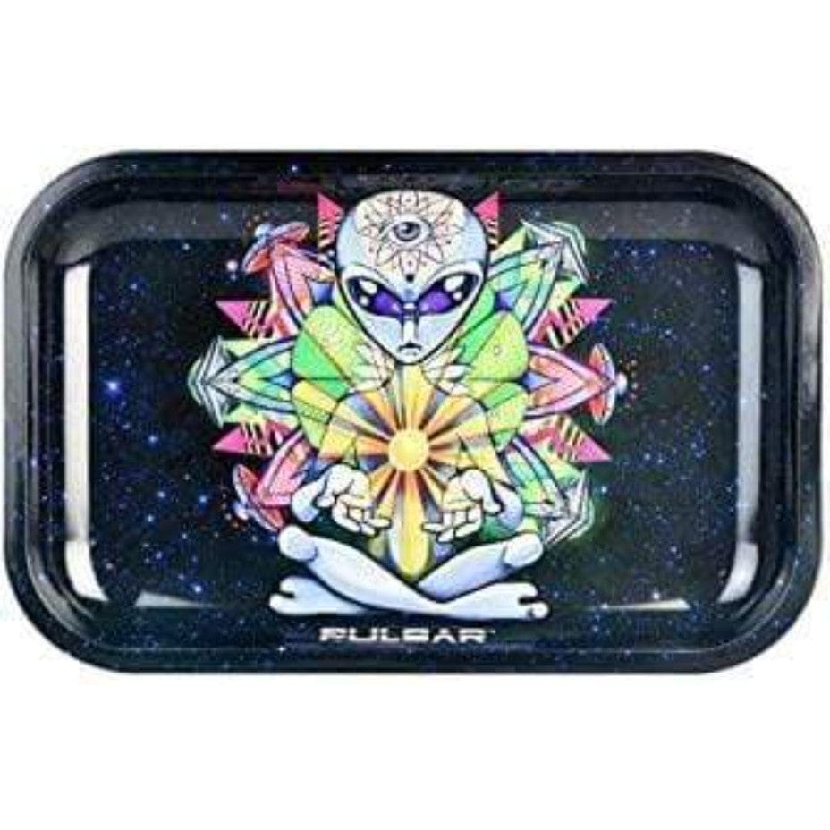 Pulsar Metal Rolling Tray "Alien Life Force"-Medium Morden Vape SuperStore and Cannabis Manitoba Canada