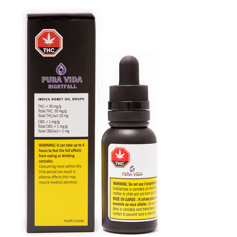 Pura Vida Concentrate Nightfall Indica Honey Oil Drops-Morden Vape & Cannabis in Manitoba