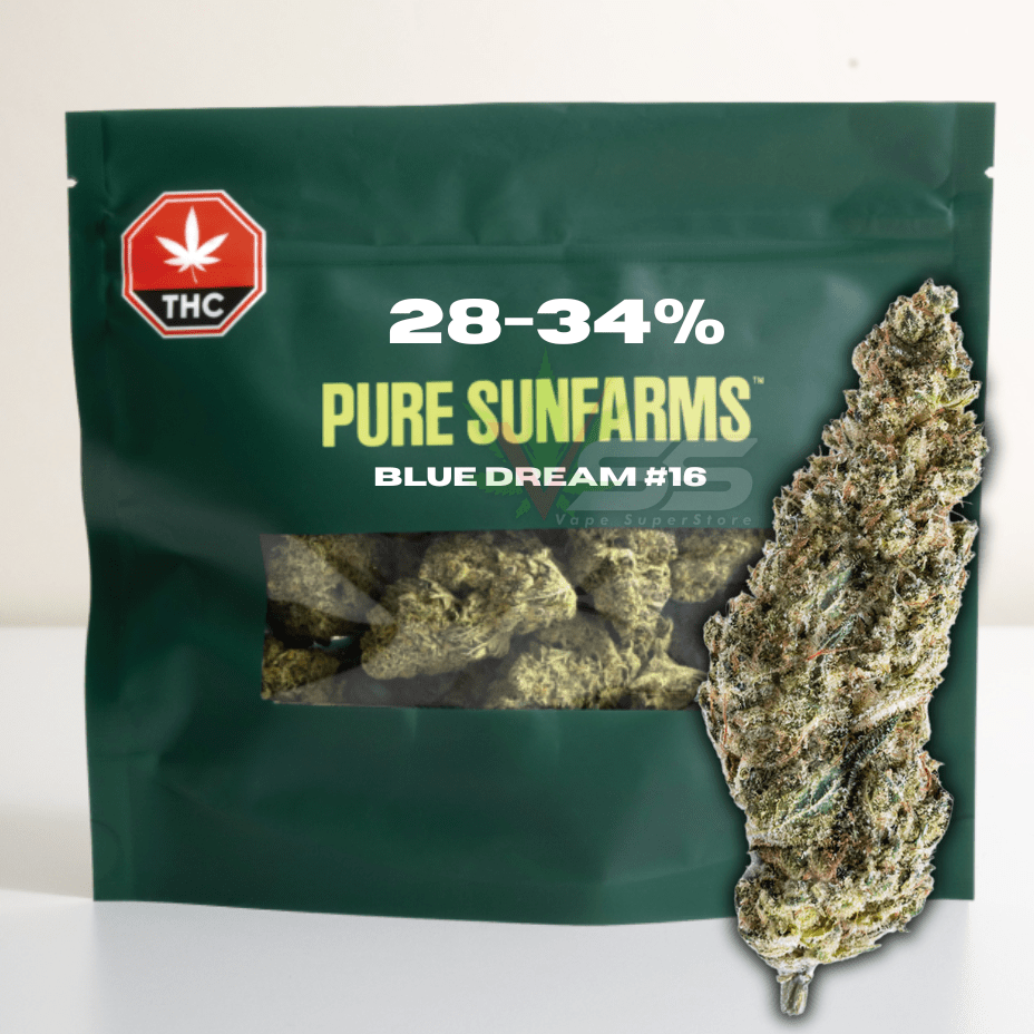 Pure Sunfarms - Blue Dream #16 Sativa Flower - 28g Morden Vape SuperStore and Cannabis Manitoba Canada