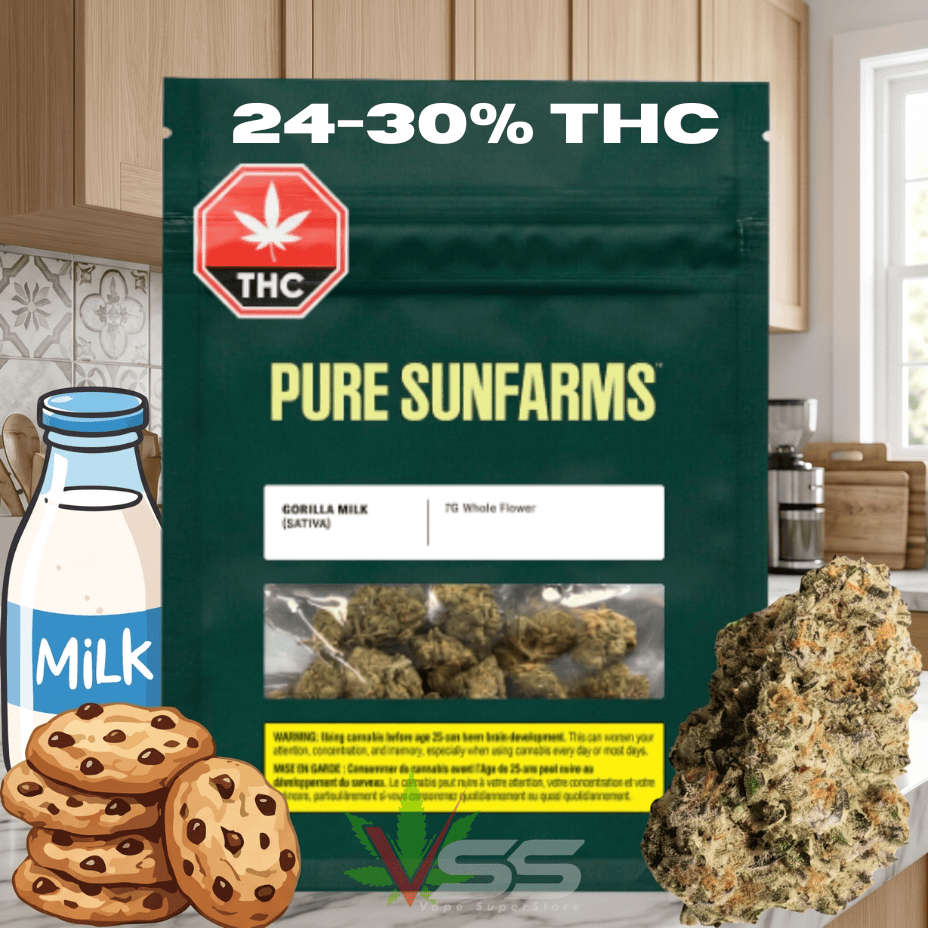 Pure Sunfarms Gorilla Milk Sativa Flower - 7g Morden Vape SuperStore and Cannabis Manitoba Canada