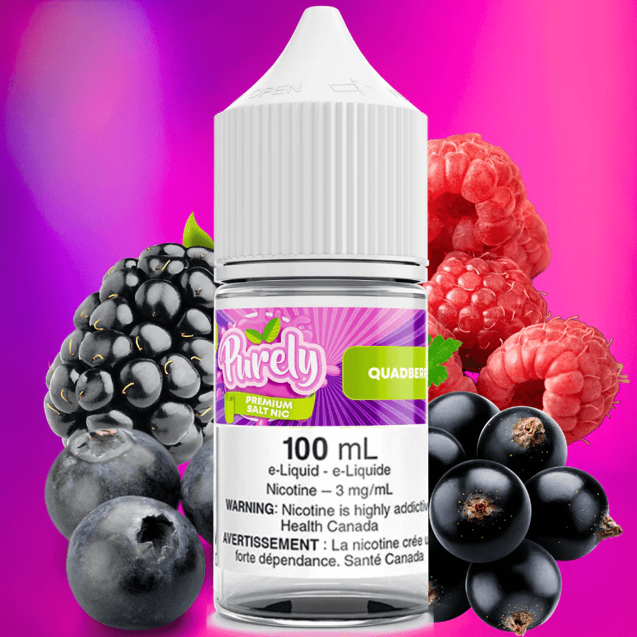 Purely E-Liquid Freebase E-Liquid 100ml / 3mg Quadberry by Purely E-liquid-Morden Vape SuperStore & Cannabis