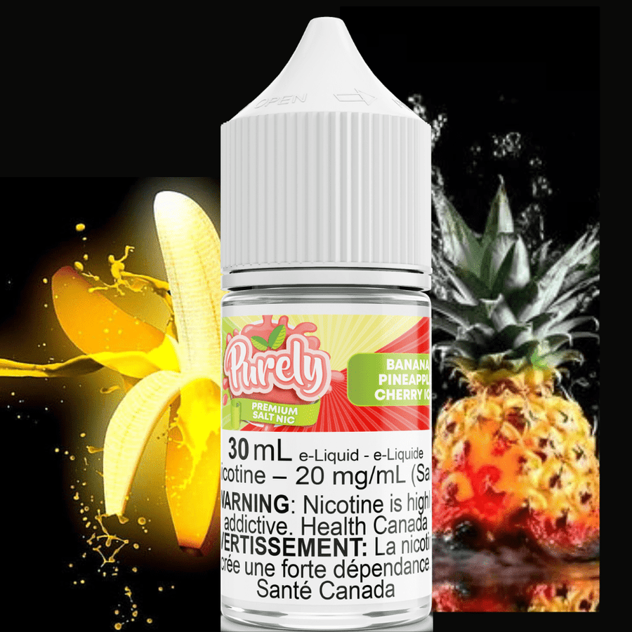 Purely E-Liquid Salt Nic E-Liquid 30ml / 12mg Banana Pineapple Cherry Ice Salt Nic by Purely E-Liquid-Morden Vape & Cannabis MB, Canada