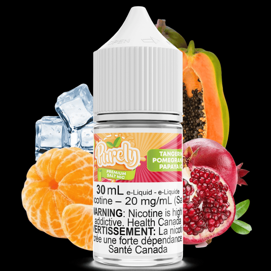 Purely E-Liquid Salt Nic E-Liquid 30ml / 12mg Tangerine Pomegranate Papaya Ice Salt Nic by Purely E-Liquid-Morden Vape & Cannabis MB, Canada