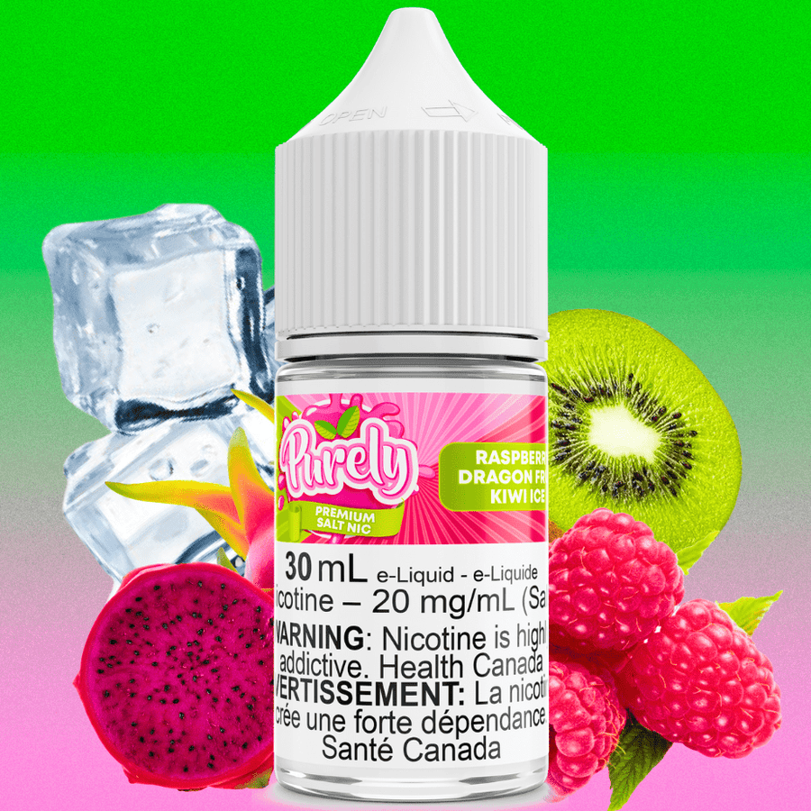 Purely E-Liquid Salt Nic E-Liquid Raspberry Dragon Fruit Kiwi Ice Salt Nic by Purely E-Liquid-Morden Vape & Cannabis MB, Canada