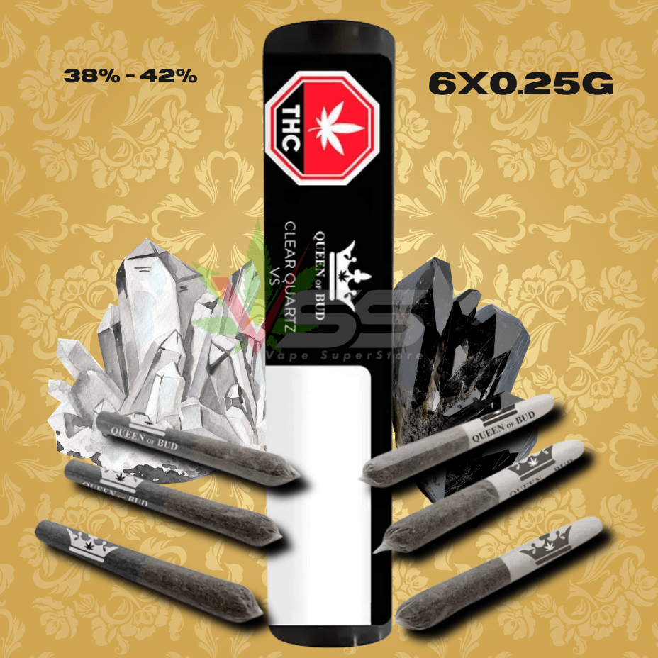 Queen of Bud - Clear Quartz vs Black Obsidian Infused Pre-rolls Morden Vape SuperStore and Cannabis Manitoba Canada