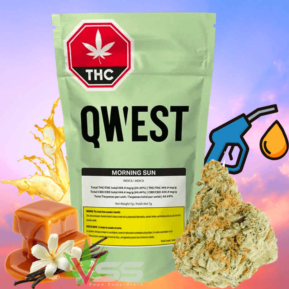 Qwest Morning Sun CRAFT Indica Flower - 14g Morden Vape SuperStore and Cannabis Manitoba Canada