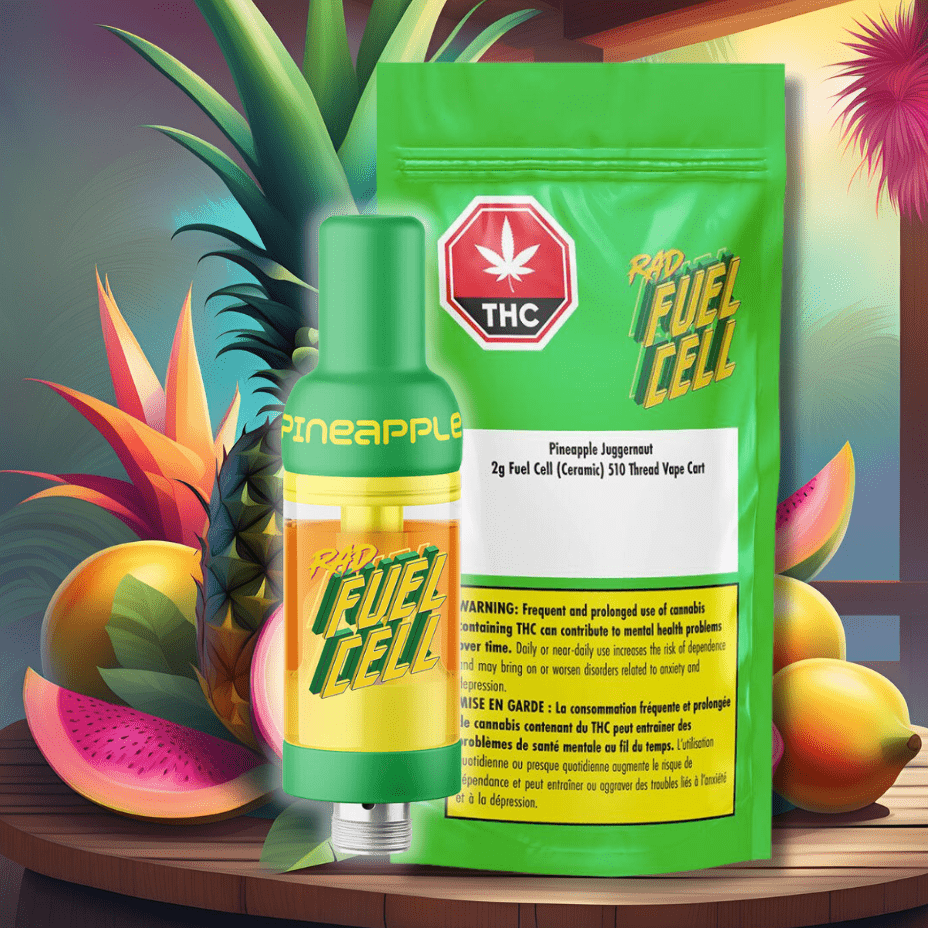 RAD Pineapple Juggernaut Fuel Cell 510 Cartridge-2g 1.2g Morden Vape SuperStore and Cannabis Manitoba Canada