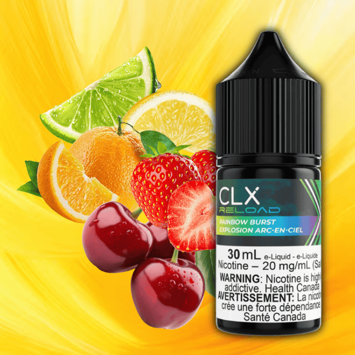 Rainbow Burst Salt by CLX Reload E-Liquid 30ml / 10mg Morden Vape SuperStore and Cannabis Manitoba Canada