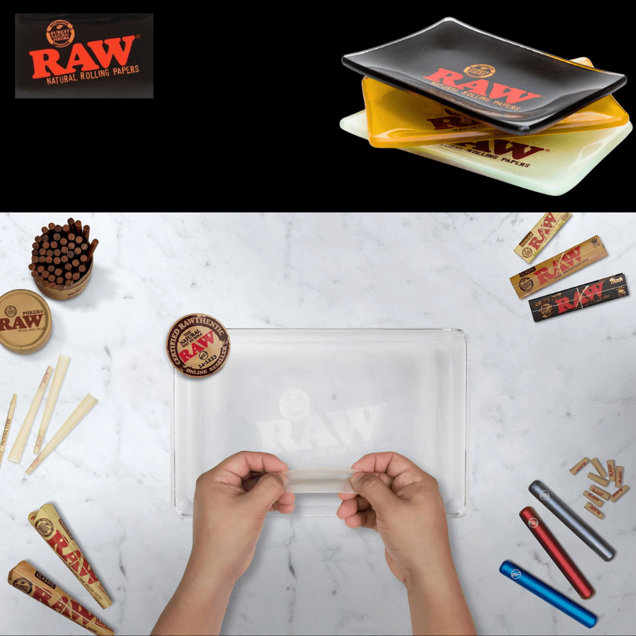 RAW Glass Rolling Tray Morden Vape SuperStore and Cannabis Manitoba Canada