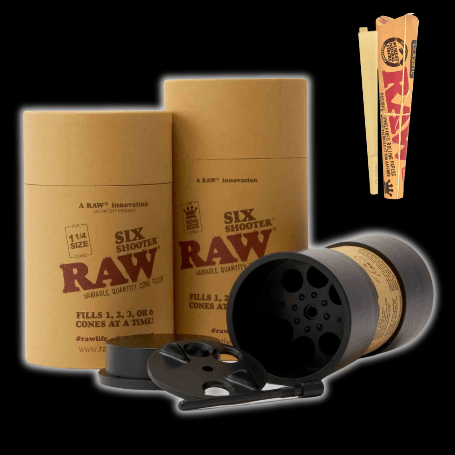 Raw Six Shooter Cone Filler King Size Morden Vape SuperStore and Cannabis Manitoba Canada