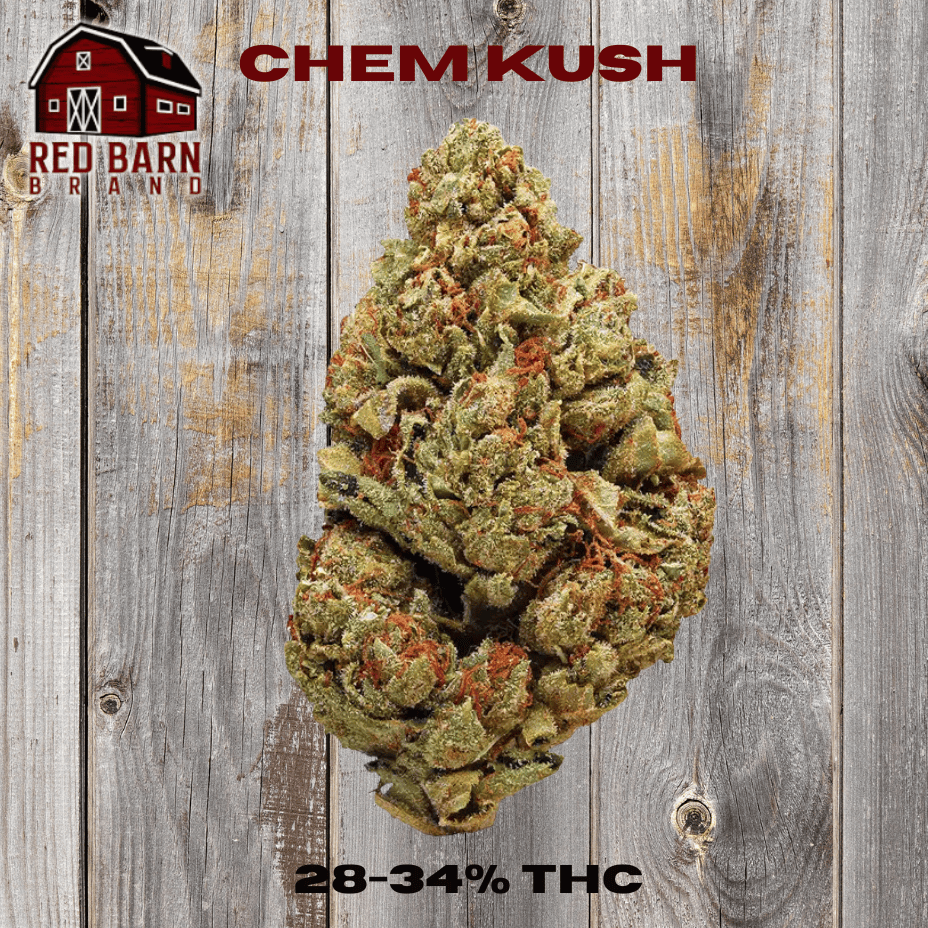 Red Barn Cannabis - Chem Kush Indica Flower 28g Morden Vape SuperStore and Cannabis Manitoba Canada