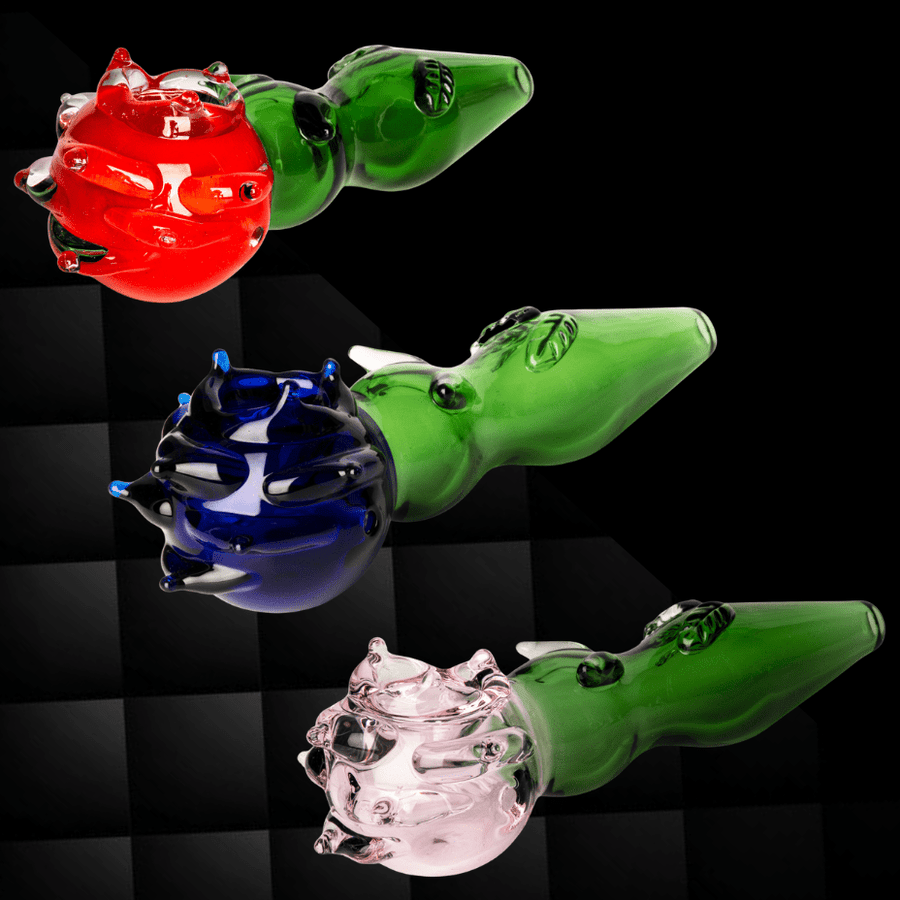 Red Eye Glass Hand Pipes Red Eye Glass Blossom Hand Pipe 6" - Morden Vape SuperStore