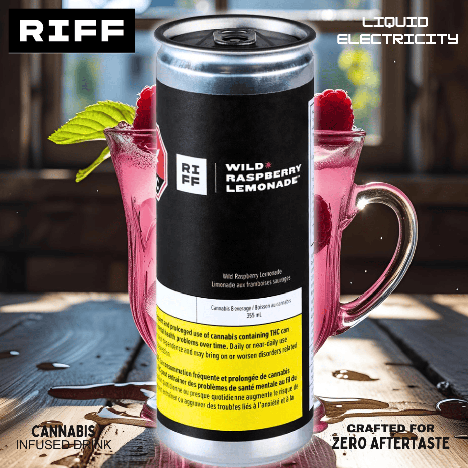 Riff Raspberry Lemonade THC Beverage - 355mL Morden Vape SuperStore and Cannabis Manitoba Canada