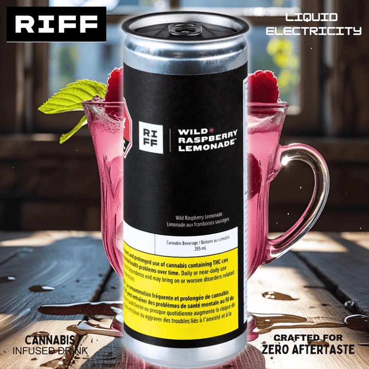 Riff Raspberry Lemonade THC Beverage - 355mL Morden Vape SuperStore and Cannabis Manitoba Canada
