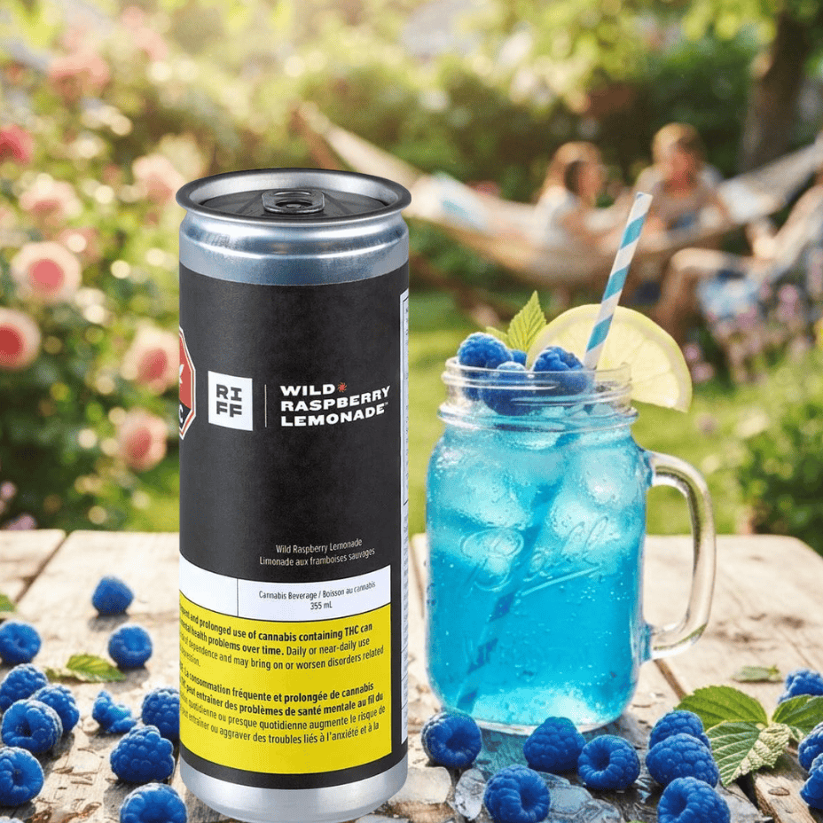 Riff Wild Raspberry Lemonade THC Beverage - 355mL Morden Vape SuperStore and Cannabis Manitoba Canada