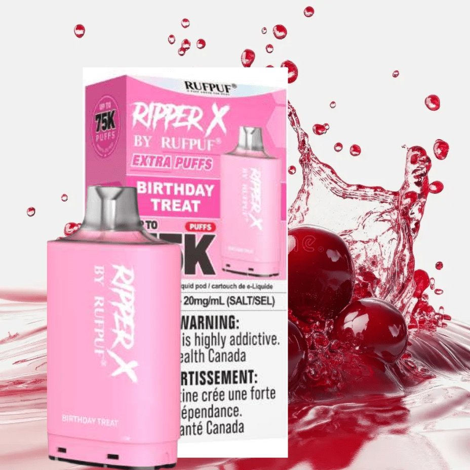 Ripper X 75k Turbo Pod-Birthday Treat 20mg / 75000 Puffs Morden Vape SuperStore and Cannabis Manitoba Canada