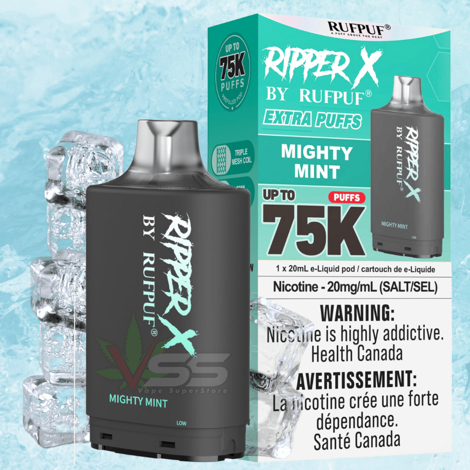 Ripper X 75k Turbo Pod-Mighty Mint Morden Vape SuperStore and Cannabis Manitoba Canada