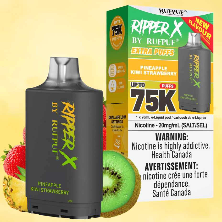 Ripper X 75k Turbo Pod - Pineapple Kiwi Strawberry Ice Morden Vape SuperStore and Cannabis Manitoba Canada