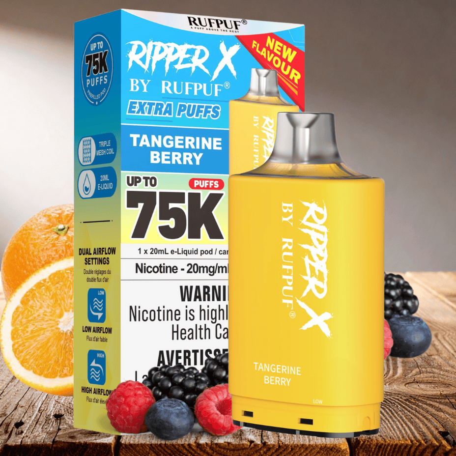 Ripper X 75k Turbo Pod - Tangerine Berry Morden Vape SuperStore and Cannabis Manitoba Canada