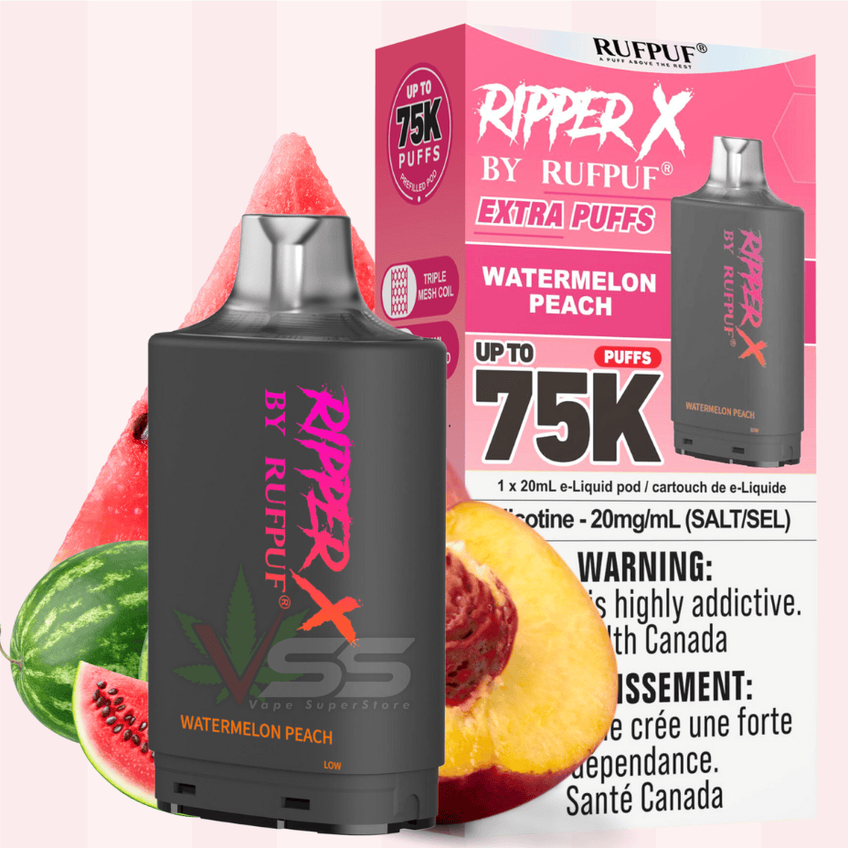 Ripper X 75k Turbo Pod-Watermelon Peach Morden Vape SuperStore and Cannabis Manitoba Canada