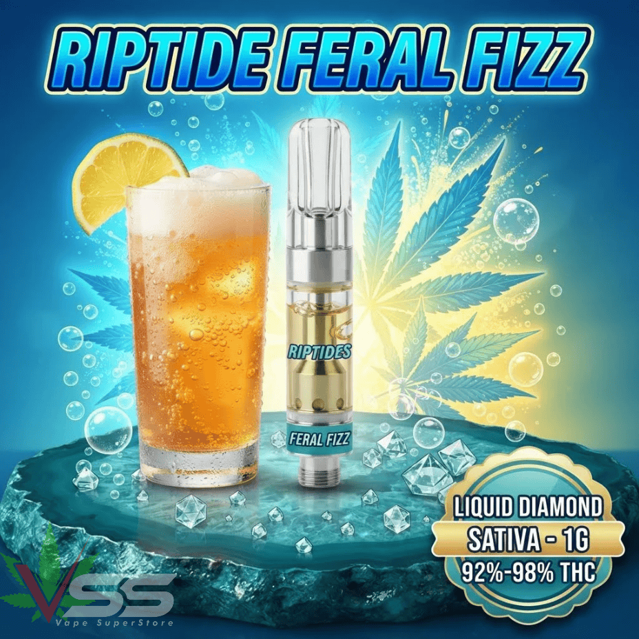 Riptide Feral Fizz Sativa Liquid Diamond Cart-1g Morden Vape SuperStore and Cannabis Manitoba Canada
